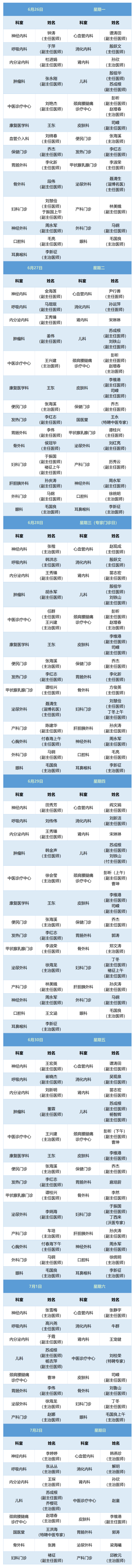 老張導(dǎo)醫(yī)：北大醫(yī)療淄博醫(yī)院專家出診表來(lái)啦！（6月26日——7月2日）.jpg